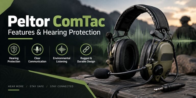 Peltor ComTac headset for hearing protection and two-way communication