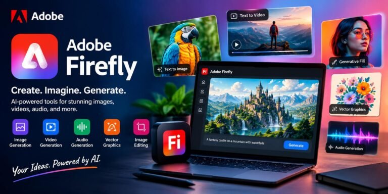Adobe Firefly AI creative platform for generating images, videos, audio, and visual content