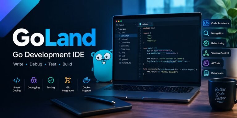 GoLand Go development IDE with code editor and developer tools