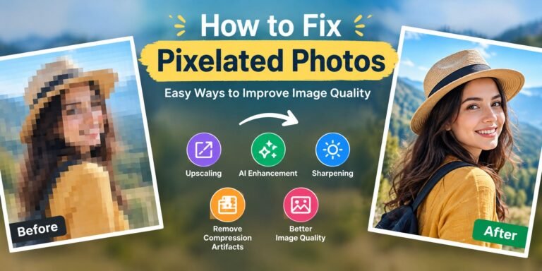 How to fix pixelated photos with upscaling and AI image enhancement