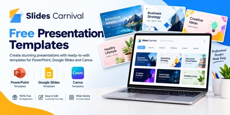 Slides Carnival free presentation templates for PowerPoint, Google Slides, and Canva