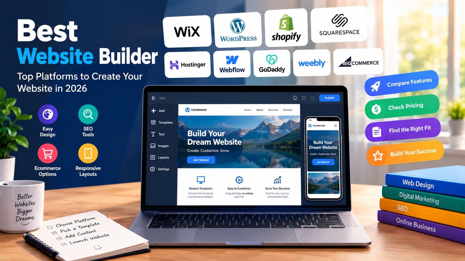 : Best website builder platforms for website design, SEO, and ecommerce