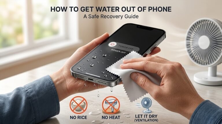 How to get water out of a wet smartphone safely using proper drying methods